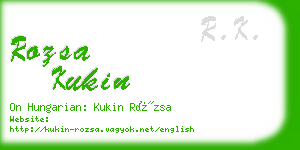 rozsa kukin business card